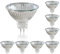 Caldarax Paquete de 8 Bombilla Halógena Reflectora GU5.3 12V 50W, Regulable Halógena Dicroica, 2700K Blanco Cálido, 660lm, Reflector Halógeno GU5.3 Foco, 36° Ángulo de Haz