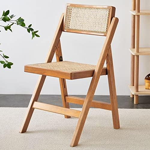 D2FASHION Wiener Geflecht Klappstuhl Holz Braun/Schwarz/Natürliche Farbe, Gartenstühle Outdoor, Home Office Chair, Campingstuhl 150 Kg Belastbarkeit, Leicht Zu Tragen (Color : Brown)