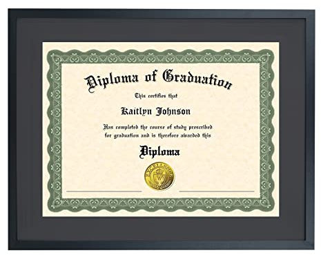 LTYHHK Bilderrahmen, 30.5x38.1 cm, Diplomrahmen mit schwarzer Matte, Massivholz, Displays 30.5x38.1 cm mit schwarzer Matte oder 40.6x50.8 cm ohne Matte, Gradrahmen 30.5x38.1 cm lack(LK05) 1215)