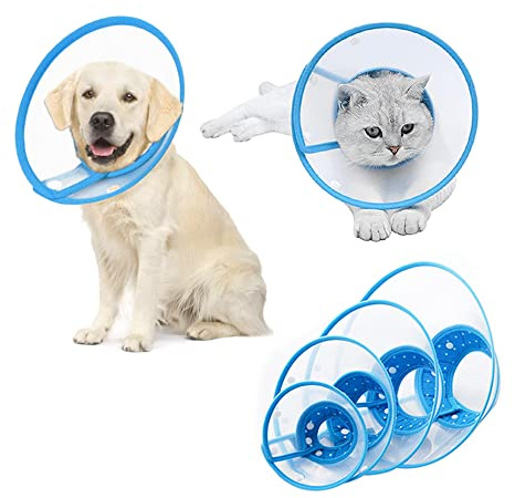 Pet Cone, Cat Cone Dog Cone Adjustable Collar, Cat Recovery Cone Elizabeth Collar fit for Puppies, Kittens, Rabbits (XL (Neck Girth 11.1-13.6in，Depth 7in))