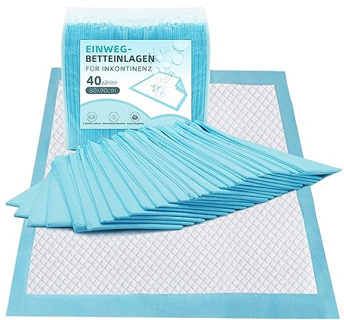 Einwegunterlagen 40 Stück 80x90cm 5-lagig, Einmalunterlagen, Inkontinenzunterlagen