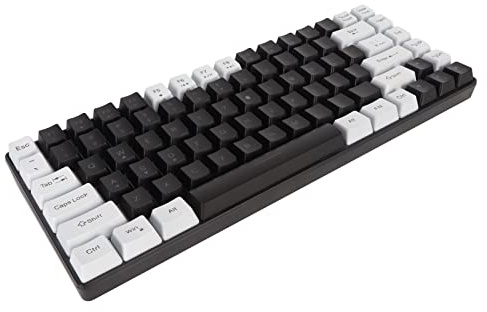 Bewinner Tastiera da Gioco Meccanica all'80%, Tastiera Meccanica Cablata Sostituibile a Caldo con 84 Tasti, Tastiera Ultra Compatta Retroilluminata RGB per Desktop, Computer, PC (Nero)