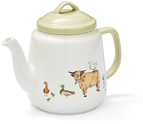 Cooksmart Théière en céramique de conception britannique | Grande théière pour servir des boissons chaudes | Théières pour toutes les tailles de famille – Buttercup Farm