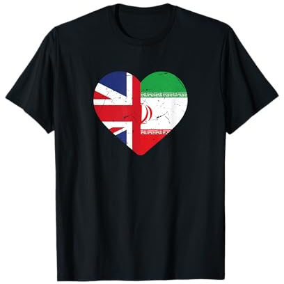 Iranian heritage UK Iran British Flag Iran Flag T-Shirt