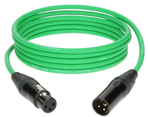 Klotz M1FM4N0750 Mikrofonkabel grün 7,5 m - Mikrofonkabel