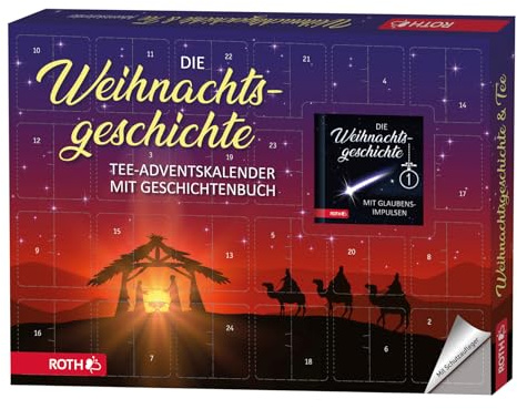 ROTH Bio-Tee Adventskalender „Die Weihnachtsgeschichte“ 2025 – 24 Bio-Tees & biblische Erzählung – Weihnachtskalender für Tee- & Weihnachtsfreunde