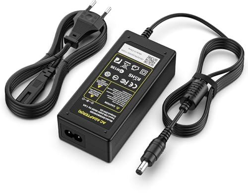 Jippofu Alimentatore 24V 3A, Trasformatore 72W per Striscia LED, Router, Stampante 3D, Monitor, Schermo LCD TFT, Telecamera, Scanner Adattatore Caricatore Caricabatterie Charger 5,5 * 2,1mm