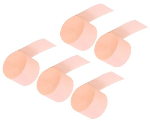 MACHSWON Krepppapier-Luftschlangen, 25 m lang, 4,5 cm breit, Regenbogen-Luftschlangen für Geburtstagsparty, Babyparty, Weihnachten, Halloween, Hochzeitszeremonie, Festivals, DIY-Dekoration, Hellbraun,