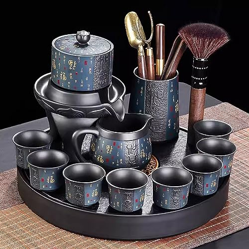 XaEjNzwDT Tetera marroqui teteras para te Juego de te Juego de té Zisha Kung Fu, un artefacto para Que la Gente Perezosa casera Haga té(Color:H,Size:)