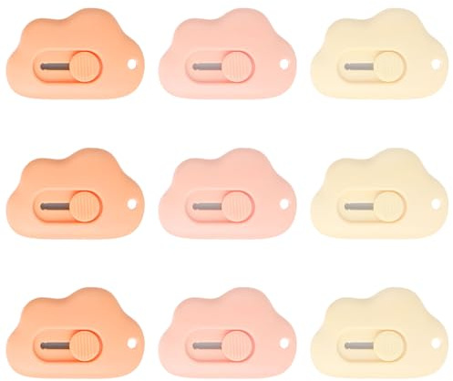 9 Stück Cuttermesser Klein Kartonschneider Mini Cuttermesser Cloud Utility Messer Tiktok Trend Sachenpaketöffner Cute Stuff Schulsachen Aesthetic Kawaii Stuff Basteln für Pappe Schacht