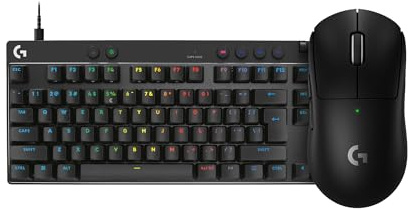 Logitech G G PRO TKL RAPID Keyboard (US INTL Layout - Linear) + G PRO X SUPERLIGHT 2 Gaming Mouse EWR2 - Black