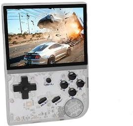 RG35XX Retro Handheld Game Console ,3.5 Inch IPS Screen Linux System Built-in 64G TF Card 5515 Games Support TV Output ,Gifts for Boys and Girls (grey)