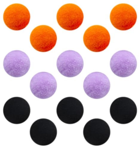 30 Stück 50 mm flauschige Pompons, große Pompons, weich, flauschig, Bastelbälle, Kostüm, DIY, Pompons, Urlaub, Weihnachten, Pompons für Heimdekoration, Schwarz, Lila, Orange