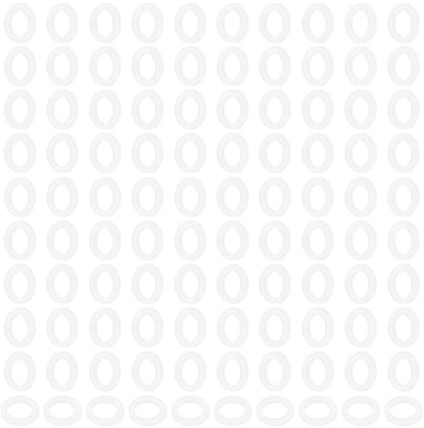 PATIKIL 120 Pezzi Rondelle Piatte in Nylon M5 5mm ID 8mm OD per Tubi Bianco | Guarnizioni Piane di Plastica di Tenuta, Rondelle Spaziatori di Ricambio, 1mm Spessore, per Bulloni