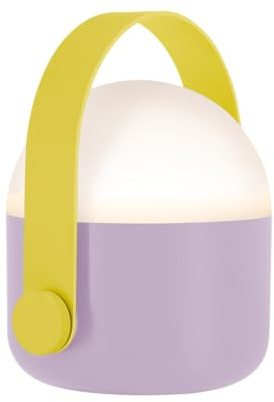 Remember Leuchte Ole lilac, H 15 cm, Ø 13.4 cm, Kunststoff/Metall | Moderne Design Tischleuchte für Wohnraum, dekorative LED Lampe für Wohnzimmer, Schlafzimmer oder Büro