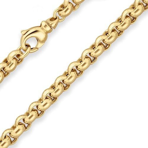 6mm Erbskette Goldkette Collier Halskette aus 585 Gold Gelbgold 55cm