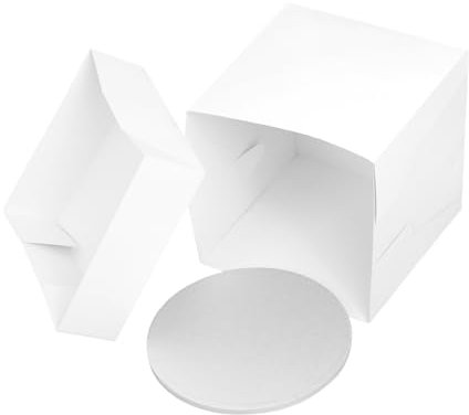 SMASOLO Round Wedding Cake Box Cake Supplies Safe Carrier for Celebration Birthday Christmas