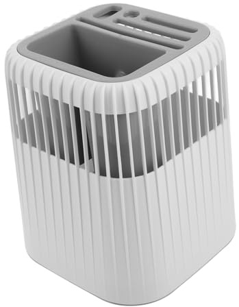 POPETPOP Organizador Cilíndrico de Pp Función de Drenaje y Ahorro de Espacio Blanco Soporte para Utensilios de Cocina para Cocina Minimalista