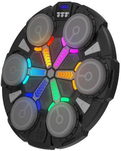 VXVMN Musik Boxmaschine Bluetooth, LED Elektronische Musik Boxmaschine für Kinder 5 Modi,Wandmontierte Elektronische Intelligente Boxmaschine, Boxziel mit Boxhandschuhen für Erwachsene und Kinder
