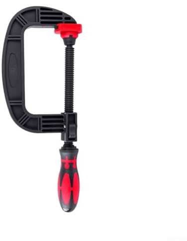 2/3/4 Inch Heavy Duty C-Clamp for Woodworking and Metalworking with Quick Release Function, Black Nylon G Clamp(4inch)