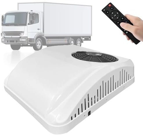 Quixnova Climatiseur de Toit 12V/24V pour Camping-Cars, climatisation de stationnement Ultra-silencieuse pour camions, caravanes, fourgons aménagés, remorques et Camping-Cars 12V