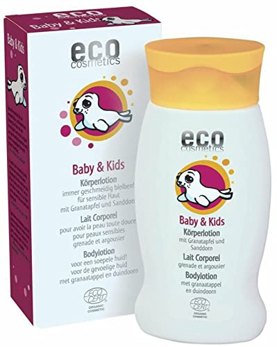 eco cosmetics Baby & Kids Körperlotion, Bio-Bodylotion, vegane Hautpflege, kontrollierte Naturkosmetik, 1 x 200 ml