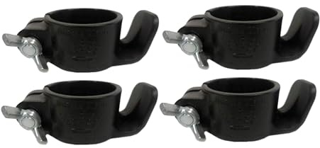 Scrim King Universal Scrim Clamp Compatible with Tripod Lighting & Speaker Stands for Event Decor & Stage Use - Durable Strong Grip Setup, Easy Install & Lightweight Accessory - Black - Pack of 4
