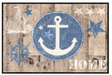Salonloewe Fussmatte Anchor Wood I Schmutzfangmatte & Fußabtreter für Innen 50 x 75 cm