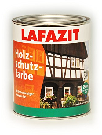 Holzschutzfarbe Lafazit Weiß, Schwarz, Grün, Rotbraun, Dunkelbraun, Beige, Schwedenrot Holzschutzmittel Holzfarbe Außenfarbe (10 L, Schwarz)