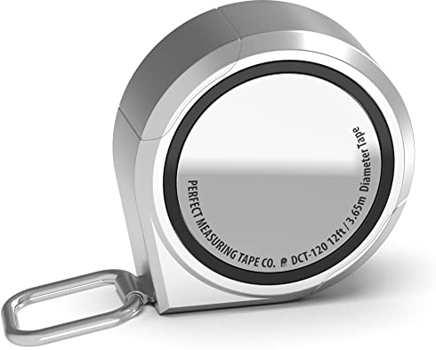 Perfect Pi Diameter Circumference Tape Measure - Imperial and Metric Tape Measure 1/2-inch by 12ft / 3.5m Use for Measuring Cylindrical Objects (Pipe Tape, Tree Tape) Model DCT120
