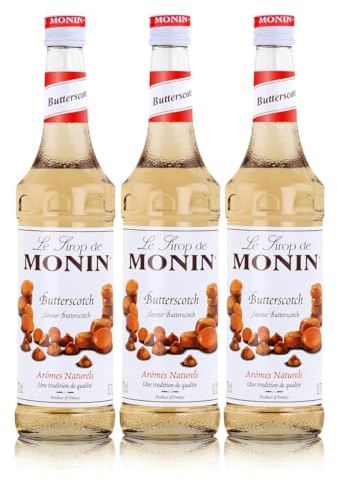 3 × Licores Monin Sirope Butterscotch (Caja de 3 Botellas de 70 cl)