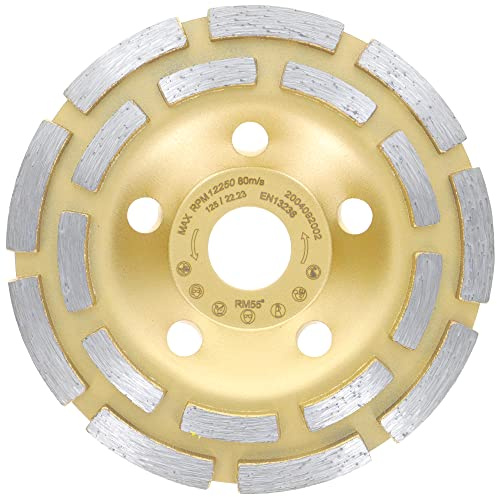PRODIAMANT mola a tazza diamantata standard 125 mm x 22,2 mm per calcestruzzo, muratura, pietra a doppia fila mola a tazza diamantata 125 mm quick & fast.