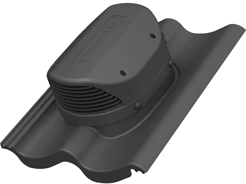 Parotec Flachlüfter für Braas - Doppel-S – Dachlüfter – RAL 7016 Anthrazit | Entlüfter Lüftungsziegel für Nelskamp - S, IBF - Doppel-S, ProDach - Doppel-S, effektive Feuchtigkeitsableitung, UV-beständig