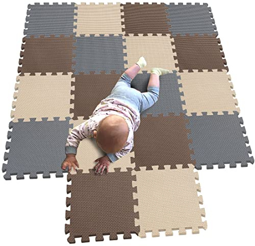 MQIAOHAM® 18 Stücke Baby puzzelmatten für Babys spielmatte Kinder puzzlematte Teppich G301018-106110112