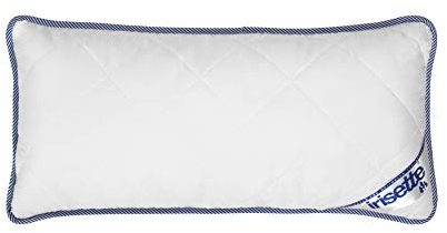 Irisette Body Contour Kopfkissen 40x80 cm mit abnehmbarem Bezug aus Softer Microfaser, waschbar bis 60°C, weiß/blau, Öko-Tex Zertifiziert, produziert nach deutschem Qualitätsstandard