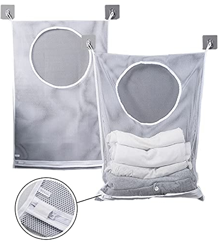 Sacchi da biancheria portabiancheria sporca due aperture di grande capacità pacchetto in due pezzi cestini portaoggetti appesi ti fanno risparmiare spazio per riporre vestiti o giocattoli
