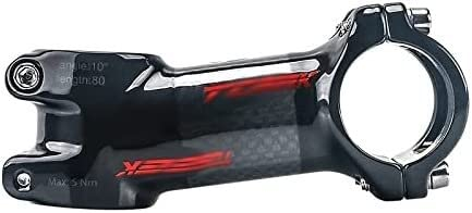 ZECHAO Carbon Mountainbike Vorbau, 10/17/25/35 Grad Vorbau 31,8 mm Lenkervorbau 60/70/80/90/100/110/120 mm Riser BMX MTB Teile Fahrradlenker Vorbau (Color : Black, Size : 25 Degrees-60mm)