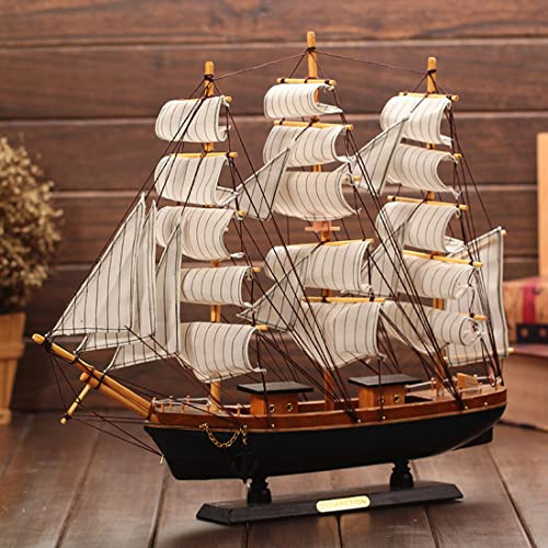 23,9 cm Holz Segelboot Modell Schiff Segelboot Dekor Mini Holz Segelboot Schiffsmodell Handgemachtes Yachtmodell Vintage Nautisches Segelschiff Boot Ornament Sammlung Home Office Tischdekoration