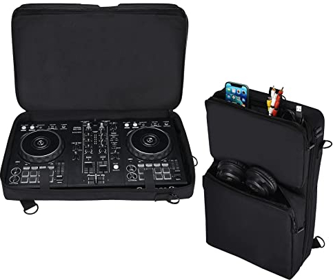 Growalleter Custodia Protettiva da Viaggio per Pioneer DJ DDJ-FLX4/DDJ-400/DDJ-SB3 o Roland DJ-202 DJ Controller, Custodia per Trasporto con Accessori e Tracolla Regolabile (per FLX4)