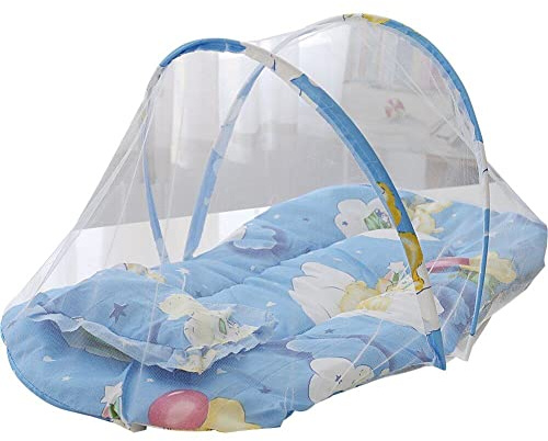 Vepoty Tragbares Babybett-Moskitonetz, faltbares Kinderbettnetz, atmungsaktives Sommer-Moskitonetz für Sommerreisen, Kinderbettwäsche