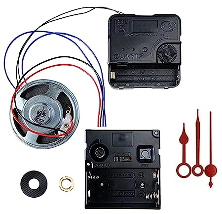 ＫＬＫＣＭＳ DIY Wall Clock Movement Mechanism with Hour Minute Second Hands, Wall Clock Replacement Parts with Chime for Bedroom Living Room Sturdy Room, Style E