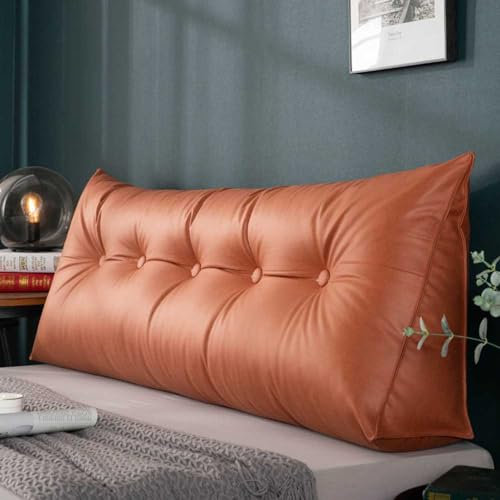 Racib Rückenkissen Bett Keilkissen Sofa Sofakissen Groß Ückenlehne Bett Wandpolster Keilkissen Stuhl Bettsitzkissen Lesekissen Für Bett Und Sofa(A4,120 * 50 * 20cm)