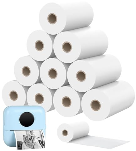 Lot de 20 rouleaux de papier thermique pour imprimante photo - Pour appareil photo d'enfant - 57 x 30 mm