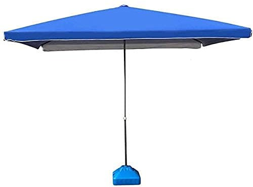 LYFDPN Sonnenschirm, Sonnenschirm, Garten, 2,7 m, quadratisch, tragbar, Terrasse, draußen, Marktschirm für Outdoor, Gartentisch, Deck, Strandschirm, Sonnenschutz (Blue)