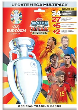 Topps Official Euro 2024 Match Attax - Update Mega Multipack (34 ganz Neue Karten!), OneSize, FS0004861-EU