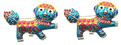 SOIMISS 2stücke Feminine Brosche Chinesischen Stil Kreative Löwenmotiv-anstecknadel Für Hochzeiten Bankette Abschlussfeiern Prom Und Alltag Stilvolles Accessoire Für Damen