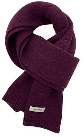 AMYDDYO Schals für Damen Damen Fleece Winterschal, Winter Deckenschal In Volltonfarbe, Warmer Wollschal, Stola, Schal, Strickschal, Modischer Damenschal, Thermo Modeschal, Lila