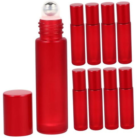 ADOCARN 10piezas Roll Suero De Ojos Rellenable Unidades Aplicador Frasco De Vidrio