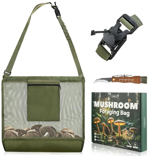 Mellbree Mushroom Foraging Kit - Morel Mushroom Knife, Hunting Bag and Gift for Lovers