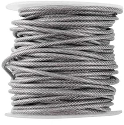 Abschleppseil Auto 30 Meter Stahl-PVC-beschichtetes Flexibles Drahtseil, weiches Kabel, transparenter Edelstahl, Wäscheleine, Durchmesser 2 mm, Kit Abschleppseil